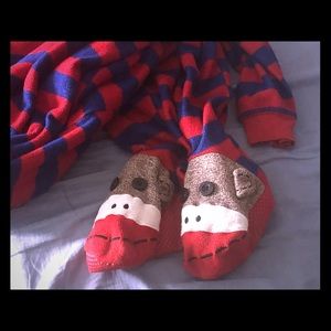 NICK & NORA “Sock Monkey” Flannel Pajamas